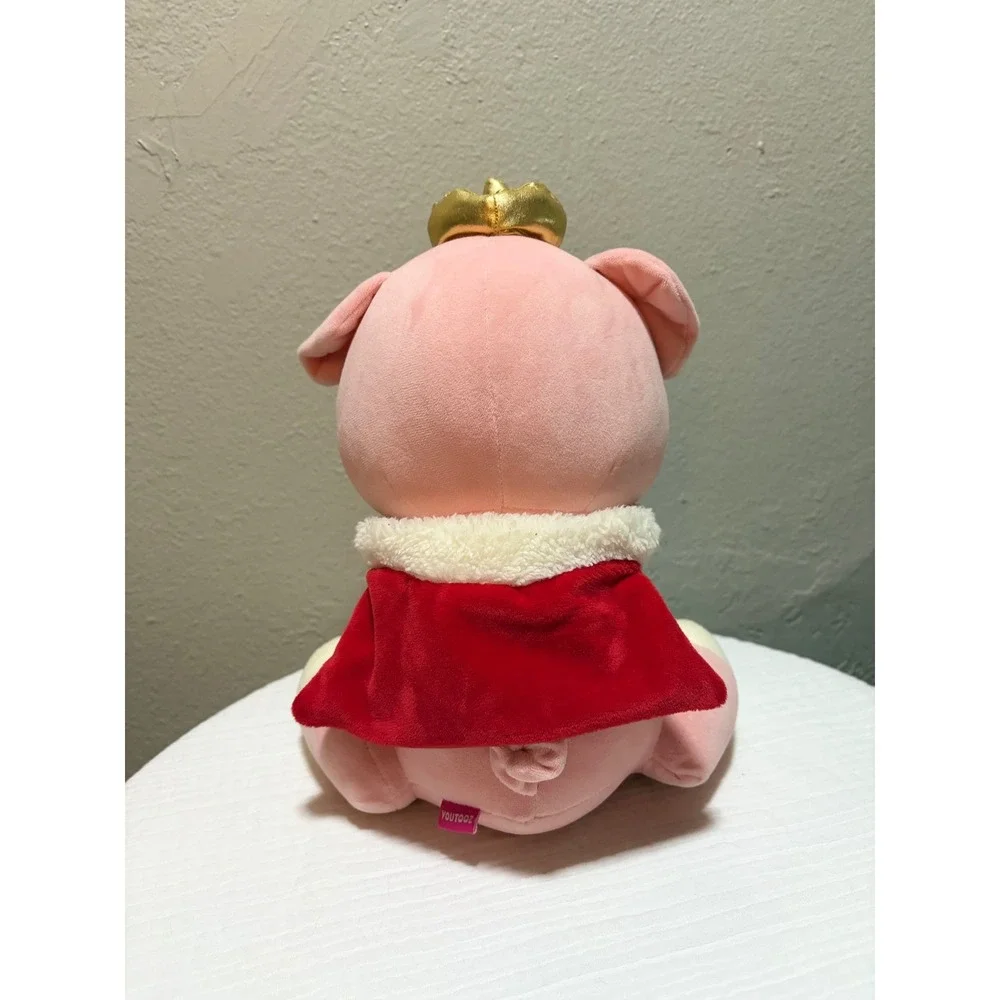 Youtooz Technoblade 12 Inch Sit Plush Pink Pig King Crown Cape Minecraft Plushie